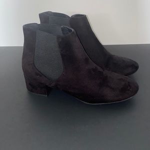 Suede Black Booties